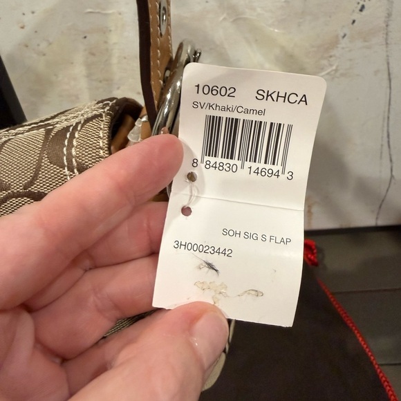 NWT Vintage Coach Soho Signature Flap Shoulder Bag 10602 Rare 2006 Khaki Camel - Picture 13 of 16